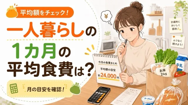 一人暮らしにおける1カ月の平均食費は?