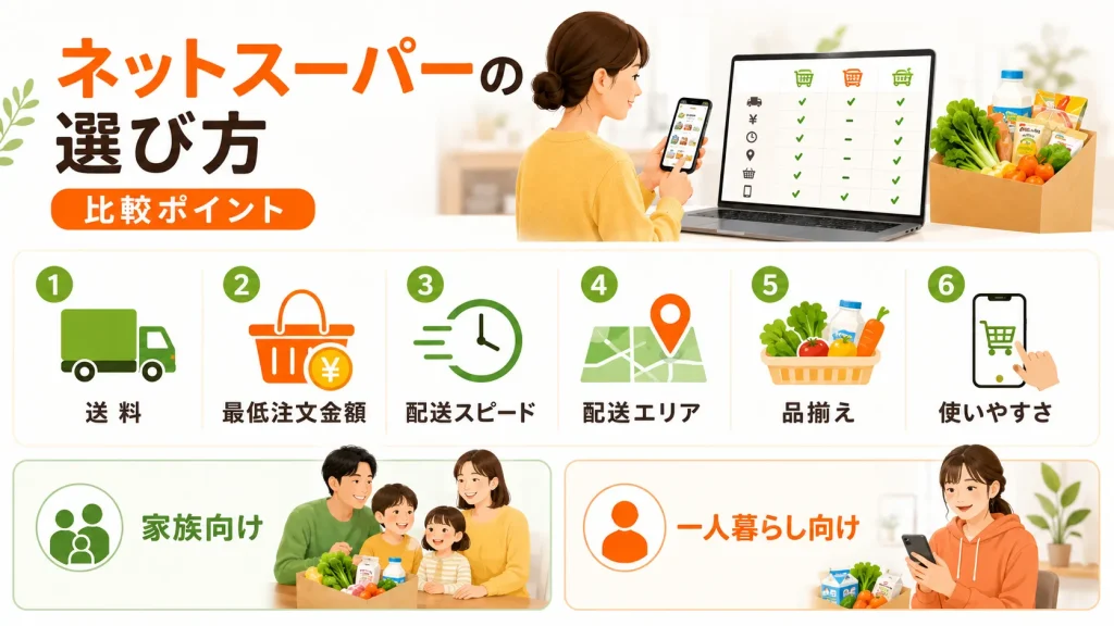 ネットスーパーの失敗しない選び方・比較ポイント