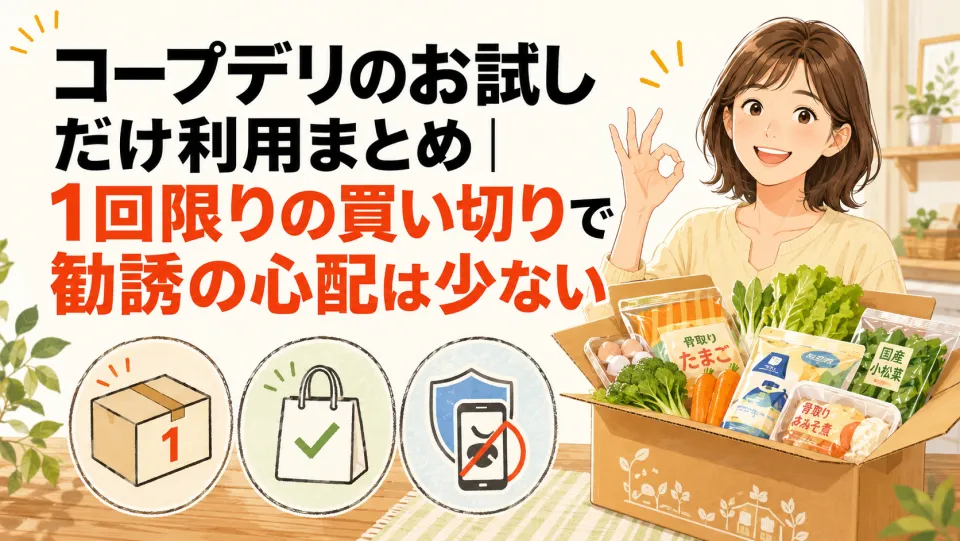 コープデリのお試しセット利用まとめ｜お試しだけでも自動継続はなし