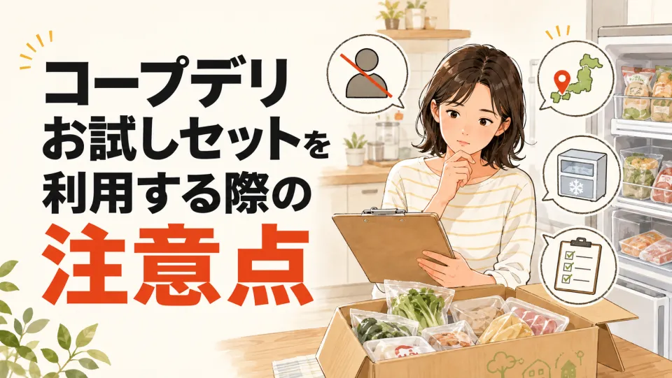 コープデリお試しセットを利用する際の注意点