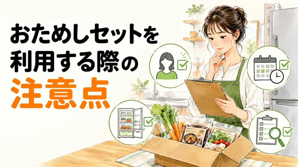 おためしセットを利用する際の注意点