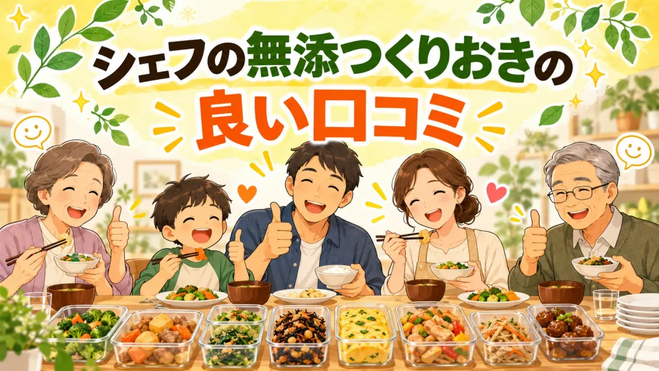 シェフの無添つくりおきの良い評判・口コミ