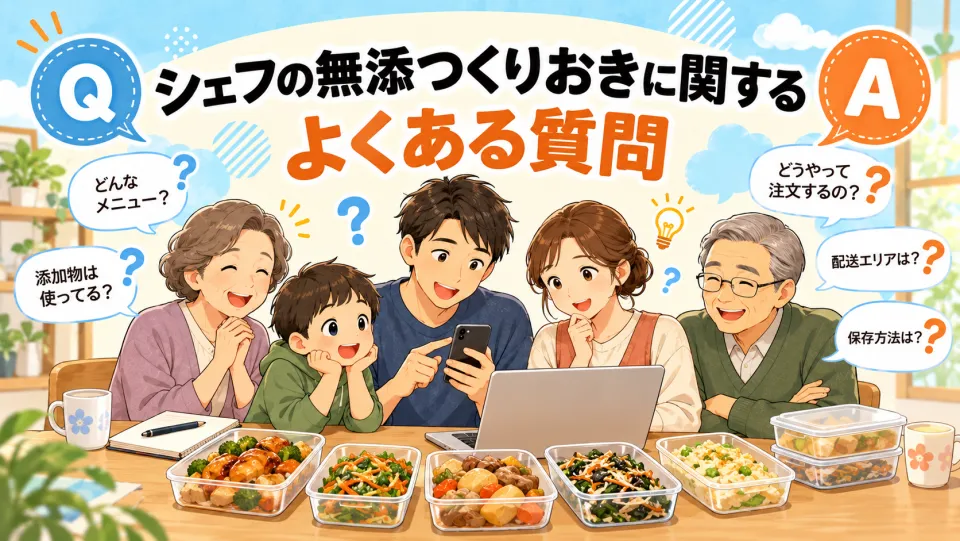 シェフの無添つくりおきに関するよくある質問