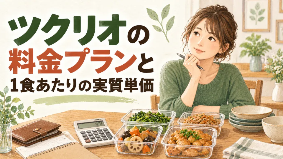 ツクリオの料金プランと1食あたりの実質単価